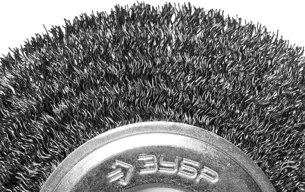 ЗУБР "ПРОФЕССИОНАЛ". Щетка дисковая для точильно-шлифовального станка, витая стальная проволока 0,3мм, 150х12,7мм 35185-150_z02 купить в Нижневартовске