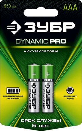 Аккумулятор ЗУБР никель-металлгидридный, тип ААА, 1100мАч, 4шт на карточке 59271-4C купить в Нижневартовске
