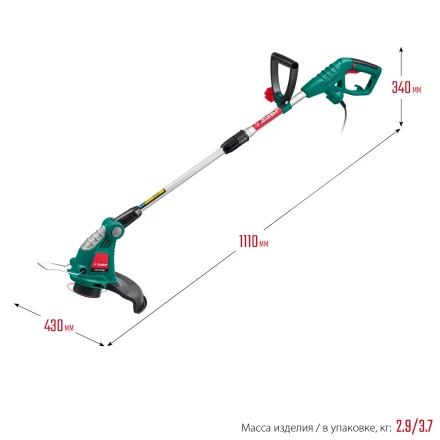 ЗУБР 600 Вт, ш/с 33 см, сетевой триммер (ТСН-33-600) купить в Нижневартовске
