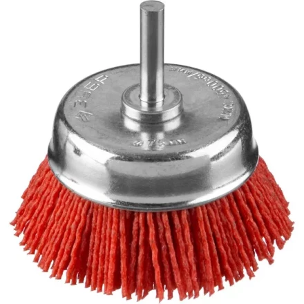 ЗУБР "ПРОФЕССИОНАЛ". Щетка чашечная для дрели, нейлоновая проволока с абразивным покрытием, 75мм 35165-075_z02 купить в Нижневартовске