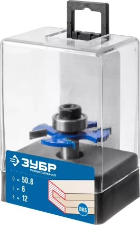 ЗУБР 50.8 x 6 мм, хвостовик 12 мм, фреза горизонтально-пазовая, Профессионал (28757-50.8-6-12) купить в Нижневартовске