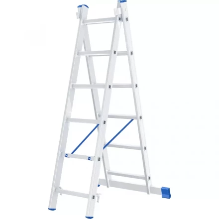 Лестница алюминиевая 2х6 ступеней двухсекционная СИБРТЕХ 97906 купить в Нижневартовске