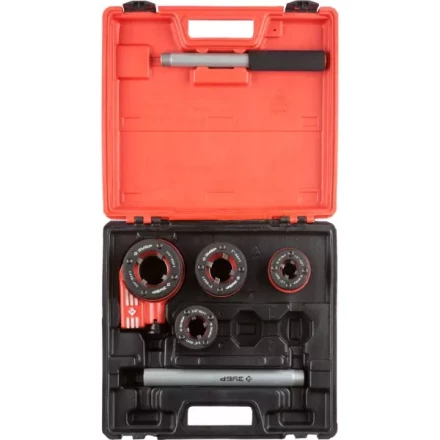 Набор ЗУБР "ЭКСПЕРТ" №4 резьбонарезной трубный в пластмассовом боксе, 1/2" - 1 1/4", 5 предметов 28270-H4 купить в Нижневартовске