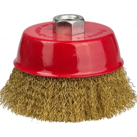 STAYER "PROFESSIONAL". Щетка чашечная для УШМ, витая стальная латунированная проволока 0,3мм, 60ммхМ14 35125-060_z01 купить в Нижневартовске