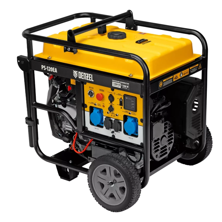 Генератор бензиновый Denzel PS-120EA, 12 кВт,230 В, 40л, разъём ATS,эл.старт купить в Нижневартовске