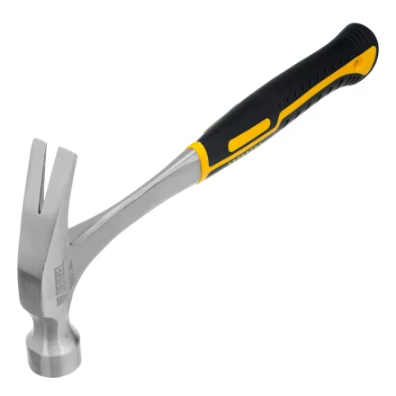 Молоток-гвоздодер 560 г Denzel 10424, цельнометаллический, двухкомпонентная рукоятка купить в Нижневартовске
