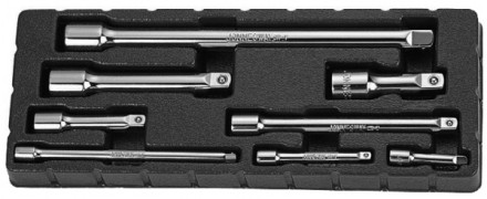 Удлинители набор 1/4&quot; 50-75-150мм    3/8&quot; 75-150мм   1/2&quot;DR 75-125-250мм  8 предметов  S28H08S Jonnesway 47298 купить в Нижневартовске