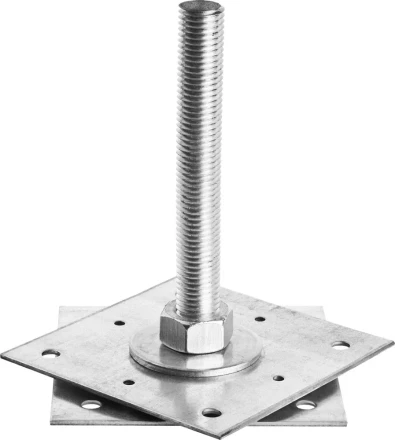 Анкер ЗУБР "МАСТЕР" регулируемый по высоте, 150х200х150мм, М24, 1шт 310265-150-24 купить в Нижневартовске