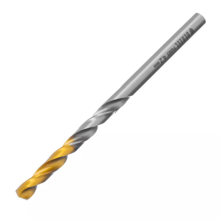 Сверло спиральное по металлу Denzel 4,2 x 75 мм, Р6М5, Golden Tip, 718230 купить в Нижневартовске