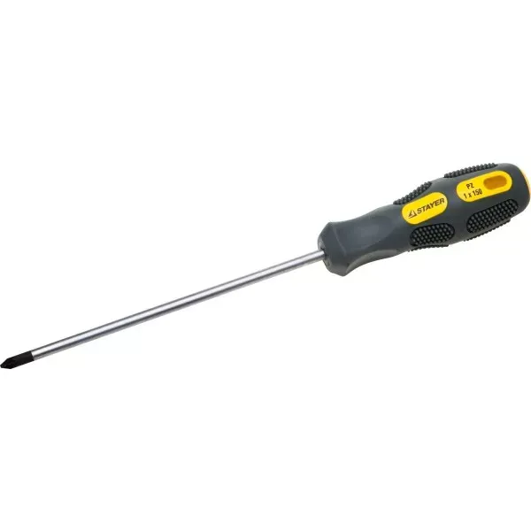 Отвертка STAYER "MAX-GRIP" Regular, Cr-V, намагниченная, PZ №1х200мм 25822-1-200 G купить в Нижневартовске