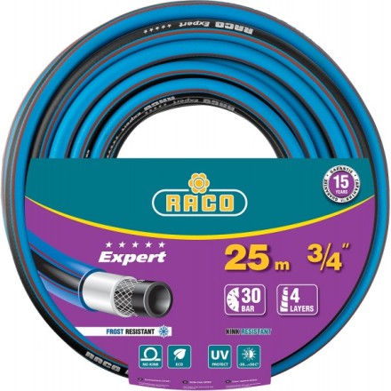 Шланг RACO EXPERT поливочный, 30атм., армированный, 4-х слойный, 3/4&quot;x25м 40302-3/4-25_z01 купить в Нижневартовске