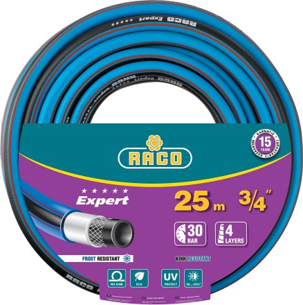 Шланг RACO EXPERT поливочный, 30атм., армированный, 4-х слойный, 3/4&quot;x25м 40302-3/4-25_z01 купить в Нижневартовске
