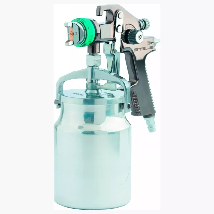 Пневматический краскопульт AS 802 HVLP, профессиональный, всасывающего  типа, сопло 1,4мм  Stels 57366 купить в Нижневартовске