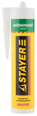 Герметик STAYER "MASTER" нейтральный силиконовый, белый, 260мл 41217-0_z01 купить в Нижневартовске