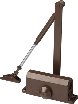 Доводчик дверной ЗУБР "ПРОФЕССИОНАЛ", для дверей массой до 80 кг, цвет коричневый 37912-80 купить в Нижневартовске