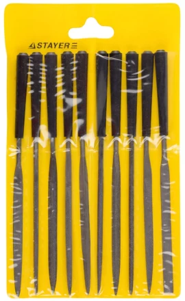 Набор STAYER "MASTER" Надфили с пластмассовой ручкой, 100мм, 10шт 16011-H10_z01 купить в Нижневартовске