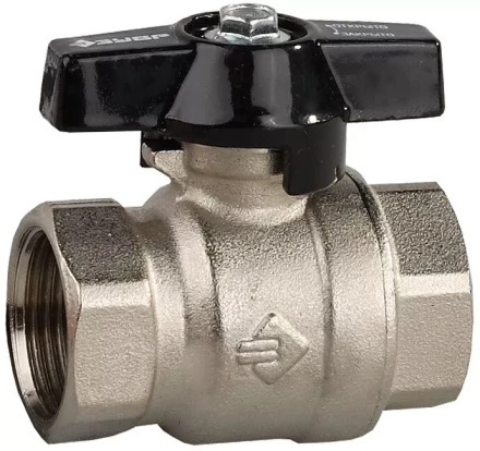 Кран шаровой ЗУБР полнопроходной "мама-мама", бабочка, хромиров латунь, 1/2" 4-51323-C-1/2 купить в Нижневартовске