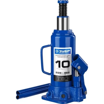 Домкрат гидравлический бутылочный T50, 10т, 228-462мм, ЗУБР Профессионал 43060-10 43060-10_z01 купить в Нижневартовске