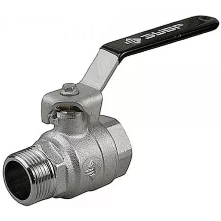 Кран шаровой ЗУБР полнопроходной &quot;мама-папа&quot;, ручка, хромиров латунь, 1/2&quot; 4-51321-C-1/2 купить в Нижневартовске