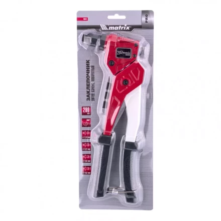 Заклепочник литой поворотный 290 мм 0-360 град заклепки 2,4-3,2-4,0-4,8 мм Pro Matrix 40547 купить в Нижневартовске