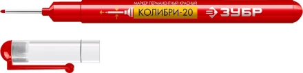 ЗУБР Колибри-20 красный, наконечник L 20 мм,  2 мм, перманентный маркер для отверстийл (06328-3) купить в Нижневартовске