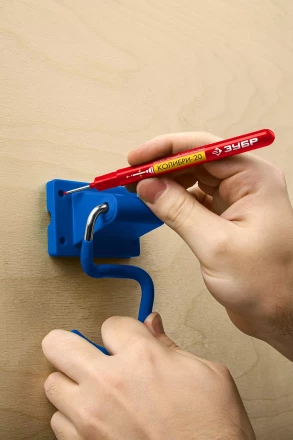 ЗУБР Колибри-20 красный, наконечник L 20 мм,  2 мм, перманентный маркер для отверстийл (06328-3) купить в Нижневартовске