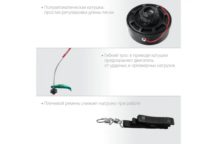ЗУБР 1300 Вт, ш/с 38 см, сетевой триммер (ТСВ-38-1300) купить в Нижневартовске