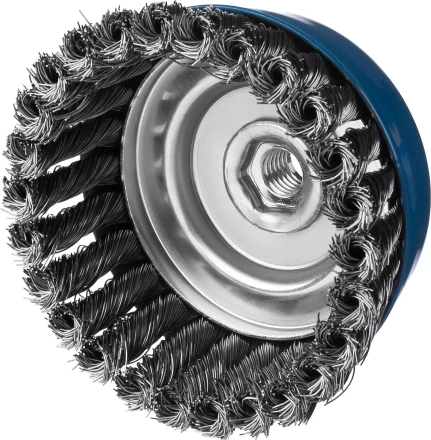 ЗУБР "ПРОФЕССИОНАЛ". Щетка чашечная для УШМ, плетеные пучки стальной проволоки 0,5мм, 120ммхМ14 35275-120_z02 купить в Нижневартовске