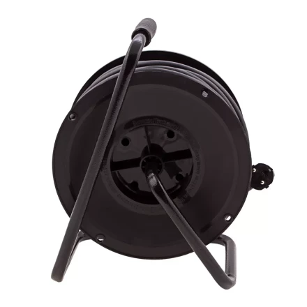 Удлинитель силовой 50 м, 16А, тип УХ10, ПВС, усиленный, на кабельной катушке, 4 розетки без заземления Сибртех 95870 купить в Нижневартовске