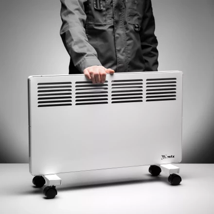 Конвектор электрический КМ-2000.2, 230 В, 2000 Вт, X-образный нагреватель, колеса, термостат // MTX 98126 купить в Нижневартовске