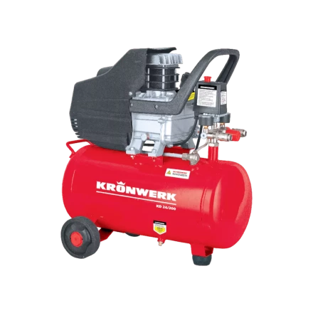 Компрессор воздушный Kronwerk KD 24/200, 1,5 кВт, 198 л/мин, 24 л, 58041 купить в Нижневартовске