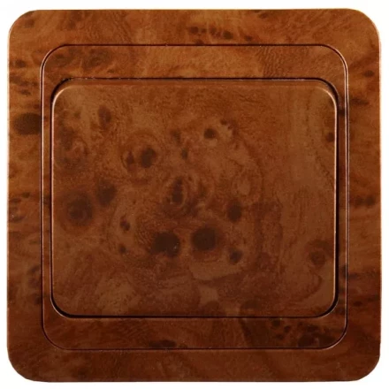 Выключатель СВЕТОЗАР "ГАММА" одноклавишный, цвет орех, 10A/~250B SV-54130-N купить в Нижневартовске