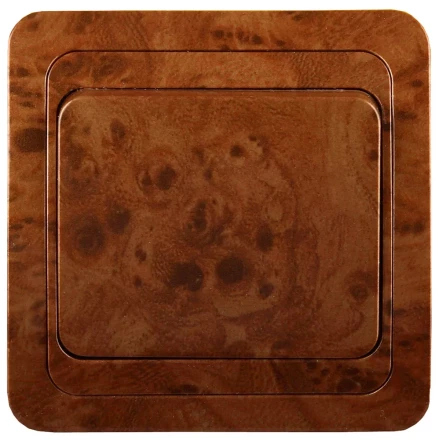 Выключатель СВЕТОЗАР "ГАММА" одноклавишный, цвет орех, 10A/~250B SV-54130-N купить в Нижневартовске