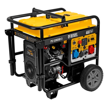 Генератор бензиновый Denzel PS-120EAD-3, 12 кВт,230/400 В, 40л, разъём ATS,перекл.режима,эл.старт купить в Нижневартовске