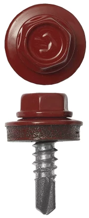 Саморезы ЗУБР "ПРОФЕССИОНАЛ" окраш., RAL 3003 рубин.-красн., для крепл. кров. матер. к металл. констр. , 5.5x25мм, 1800шт 4-300310-55-025-3003 купить в Нижневартовске