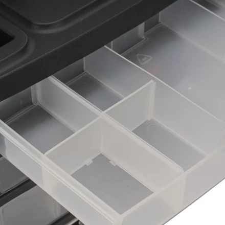 Органайзер для хранения с выдвижными лотками Stels 310х150х260мм, 4 секции, пластик Россия 90728 купить в Нижневартовске