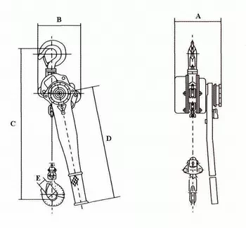 Таль ручная рычажная HSH-C LB г-п 2 тонн H=6 метра купить в Нижневартовске
