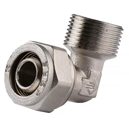 Уголок ЗУБР с наружной резьбой, цанга-штуцер, 3/4"х20х2,0 мм, никель 51409-20-3/4 купить в Нижневартовске