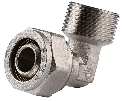 Уголок ЗУБР с наружной резьбой, цанга-штуцер, 3/4"х20х2,0 мм, никель 51409-20-3/4 купить в Нижневартовске