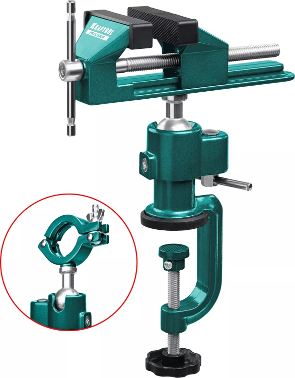Тиски KRAFTOOL PRECISION шарнирно-поворотные 32711-75 купить в Нижневартовске