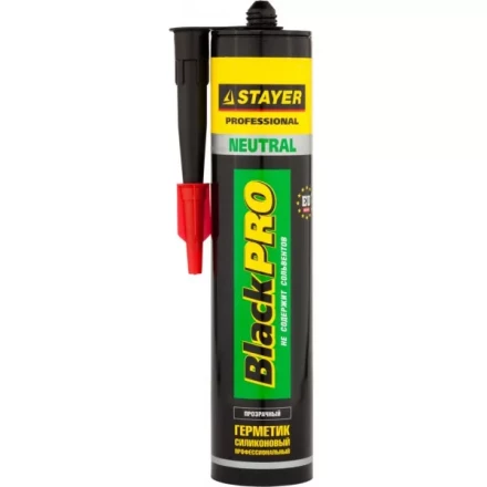 Герметик STAYER "MASTER" нейтральный силиконовый, прозрачный, 260мл 41217-2_z01 купить в Нижневартовске