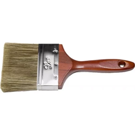 Кисть плоская STAYER "LASUR - LUX", деревянная ручка, смешанная щетина, 100мм 01051-100 купить в Нижневартовске