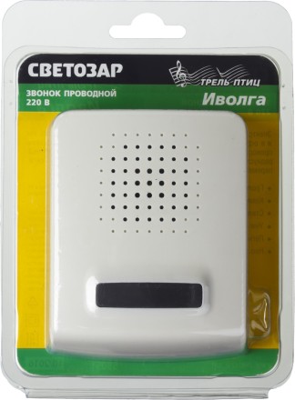Звонок СВЕТОЗАР &quot;ИВОЛГА&quot; электрический, трель птиц, 220В 58051 купить в Нижневартовске