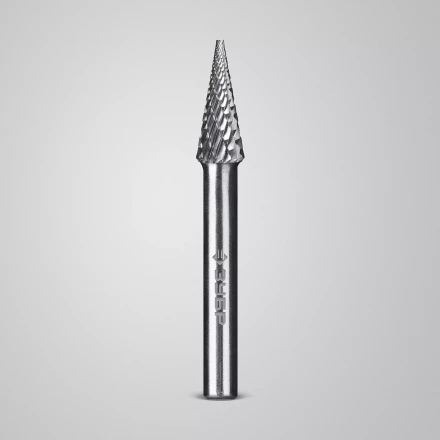 Зубр Твердосплавная борфреза M - конус с острым углом, 8 х 20 мм, угол 14° (28811-8-20) купить в Нижневартовске