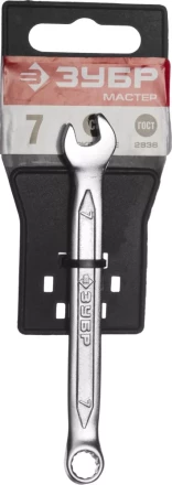 Ключ ЗУБР "МАСТЕР" гаечный комбинированный, Cr-V сталь, хромированный, 7мм 27087-07 купить в Нижневартовске