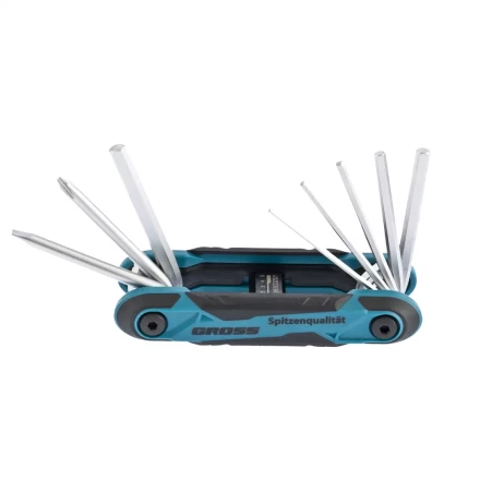 Набор ключей имбусовых универсальный PH SL HEX CrV складные 8 шт Gross 16414 купить в Нижневартовске