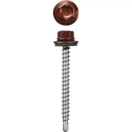 Саморезы СКМ кровельные, RAL 3005 темно-красный, 25 x 5.5 мм, 420 шт, для металлических конструкций, STAYER 30305-55-025-3005 купить в Нижневартовске