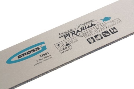 Пильное полотно для прецизионного стусла &quot;Piranha&quot; 550 мм каленый зуб 2D 24 TPI Gross 22865 купить в Нижневартовске
