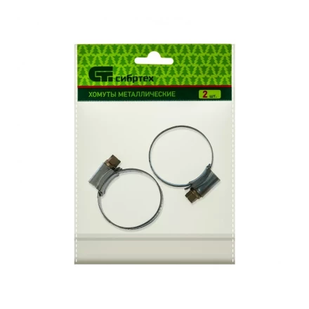 Хомуты металлические червячные 25-38 мм ширина 12 мм английский тип W1 2 шт Сибртех 47668 купить в Нижневартовске