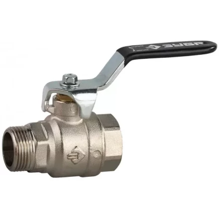 Кран шаровой ЗУБР полнопроходной &quot;мама-папа&quot;, ручка, хромиров латунь, 3/4&quot; 4-51321-C-3/4 купить в Нижневартовске